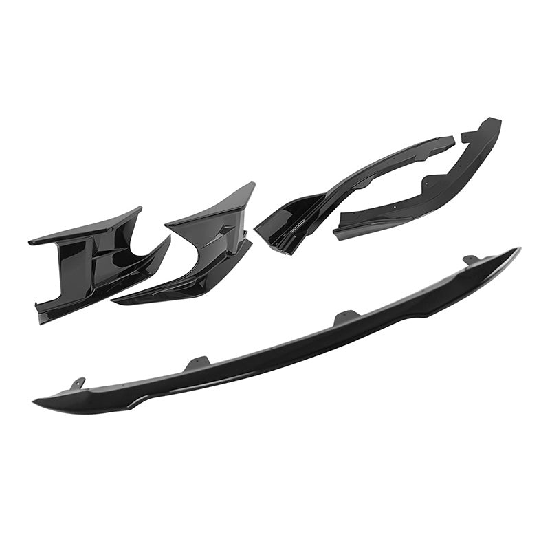 2022-2023 Toyota Corolla Gloss Black 3PC Front Bumper Lip+Side Canards