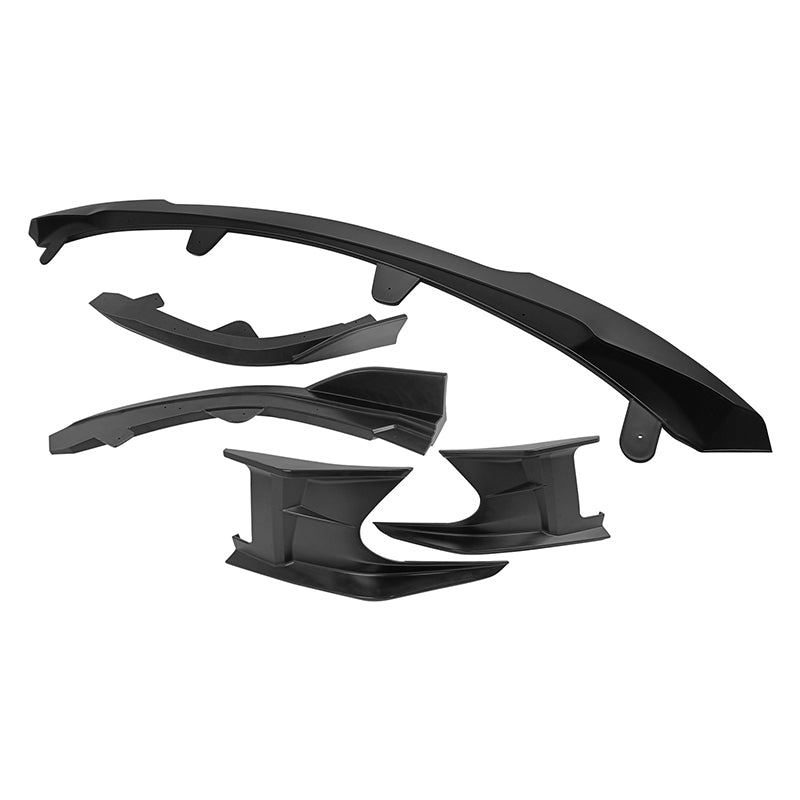 2022-2023 Toyota Corolla Matte Black 3PC Front Bumper Lip+Side Canards