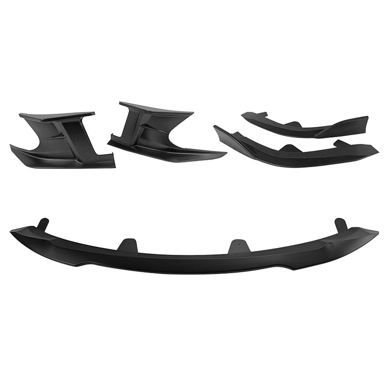 2022-2023 Toyota Corolla Matte Black 3PC Front Bumper Lip+Side Canards