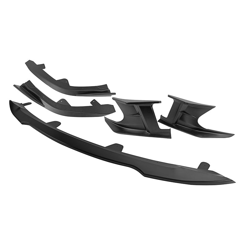 2022-2023 Toyota Corolla Matte Black 3PC Front Bumper Lip+Side Canards