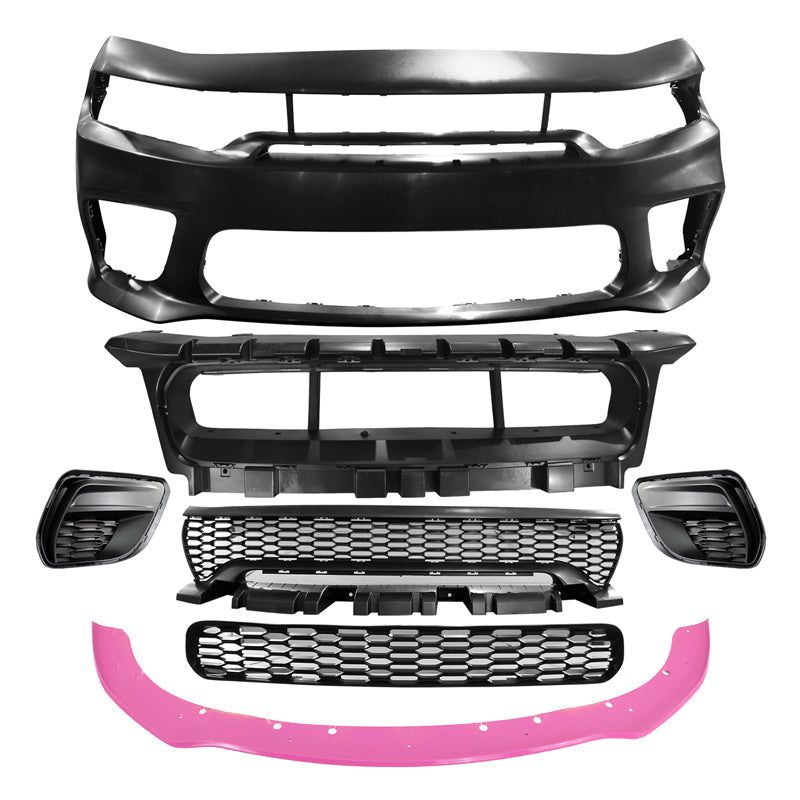 2015-2023 Dodge Charger Widebody Front Bumper Cover + Pink Lip PP