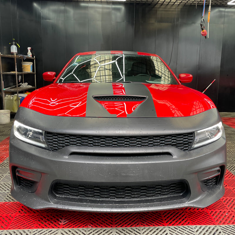 2015-2023 Dodge Charger  Front Bumper Cover Grill Kit Widebody Black P