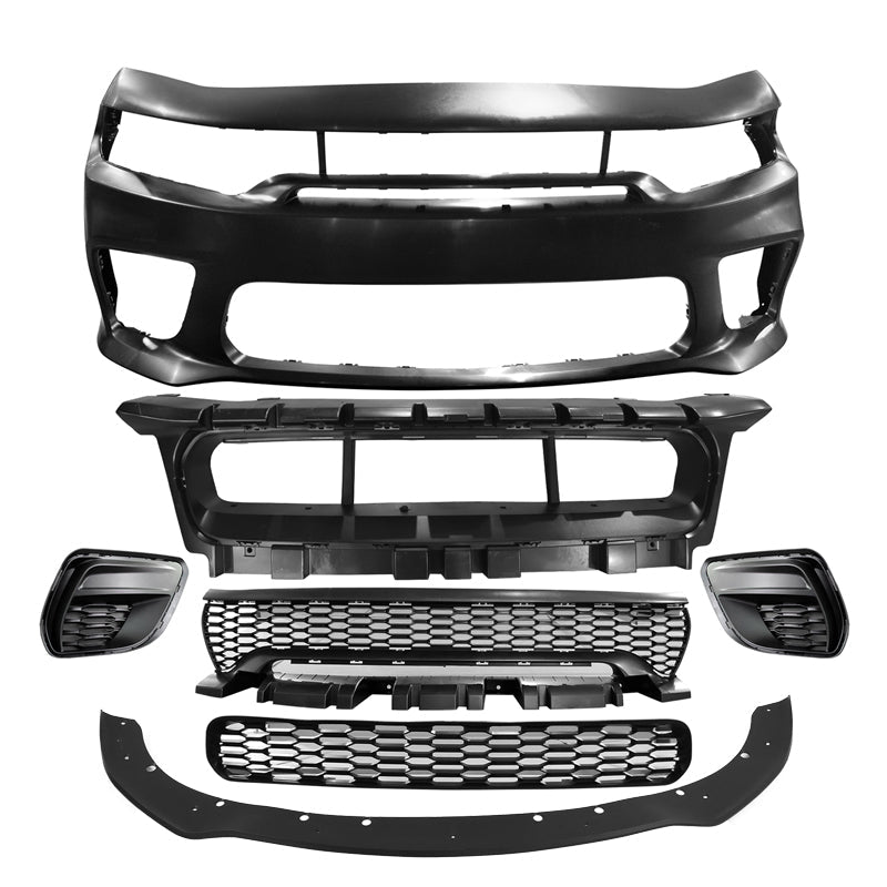 2015-2023 Dodge Charger  Front Bumper Cover Grill Kit Widebody Black P