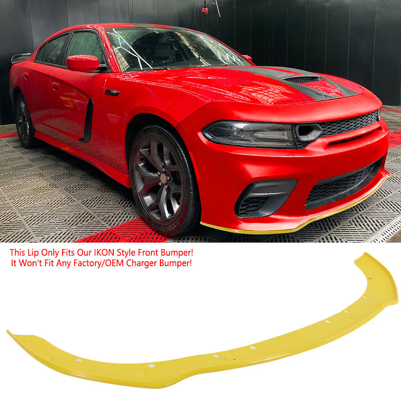 2015-2023 Dodge Charger Widebody Front Bumper Cover + Yellow Lip PP