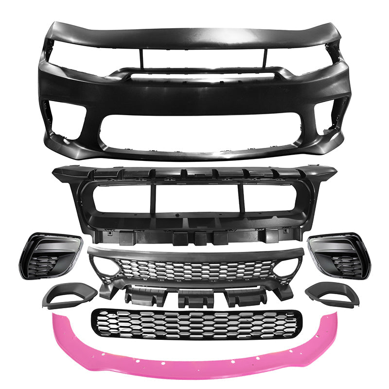 2015-2023 Dodge Charger Widebody SRT Front Bumper Cover + Pink Lip PP