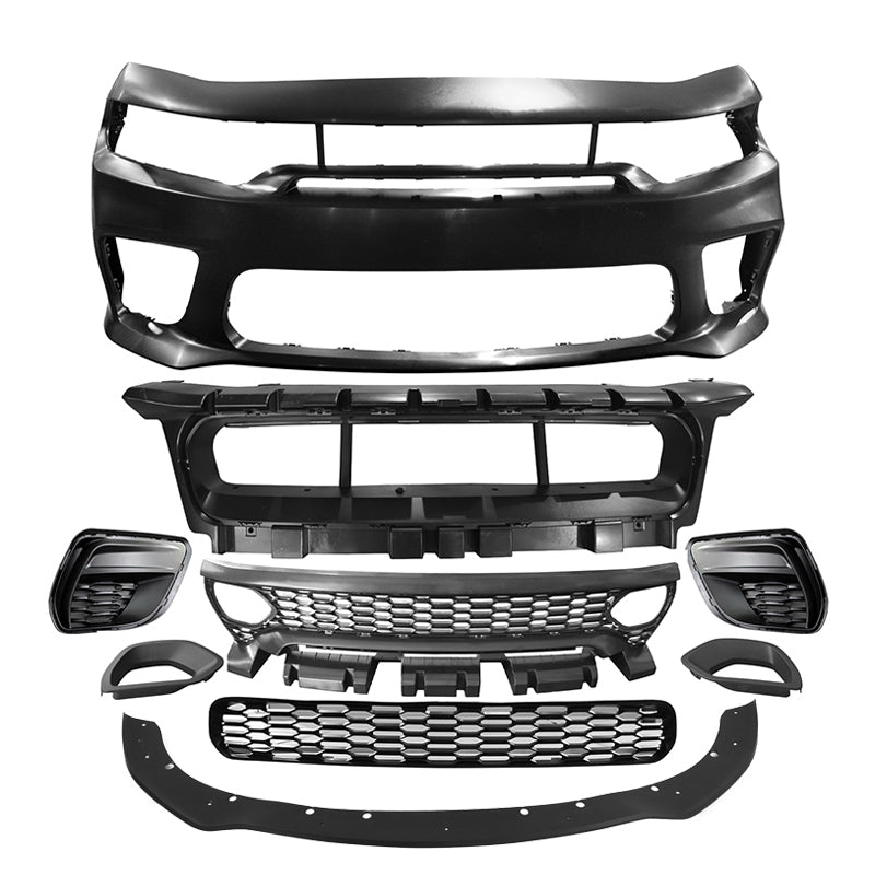 2015-2023 Dodge Charger Widebody SRT Bumper Cover Matte Black Lip PP