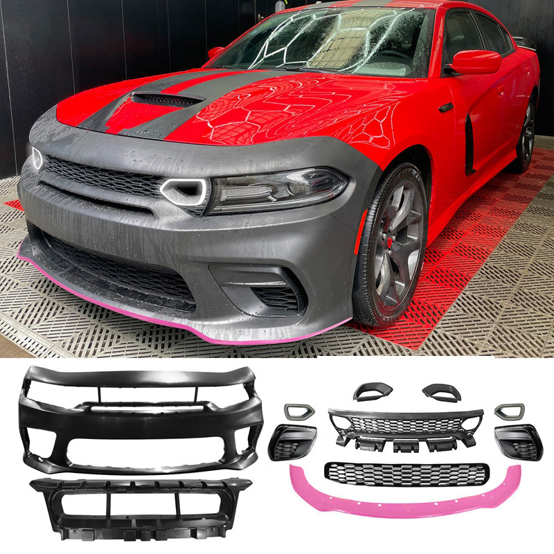 2015-2023 Dodge Charger Widebody SRT LED Bumper Cover Pink Lip PP