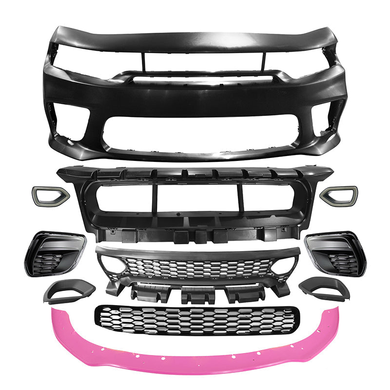 2015-2023 Dodge Charger Widebody SRT LED Bumper Cover Pink Lip PP
