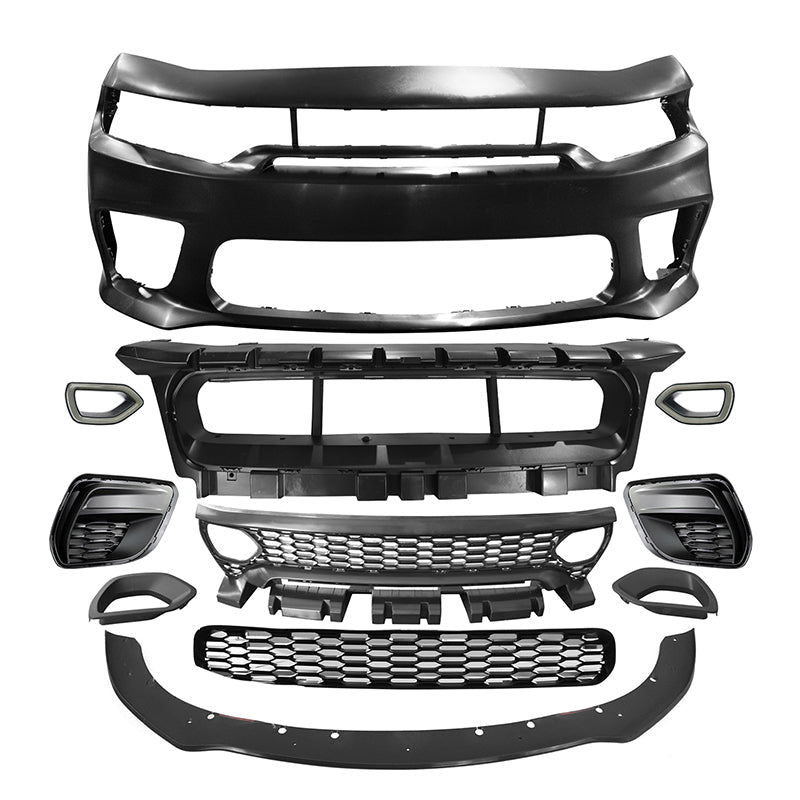 2015-2023 Dodge Charger Widebody SRT Bumper Cover Matte Black Lip PP