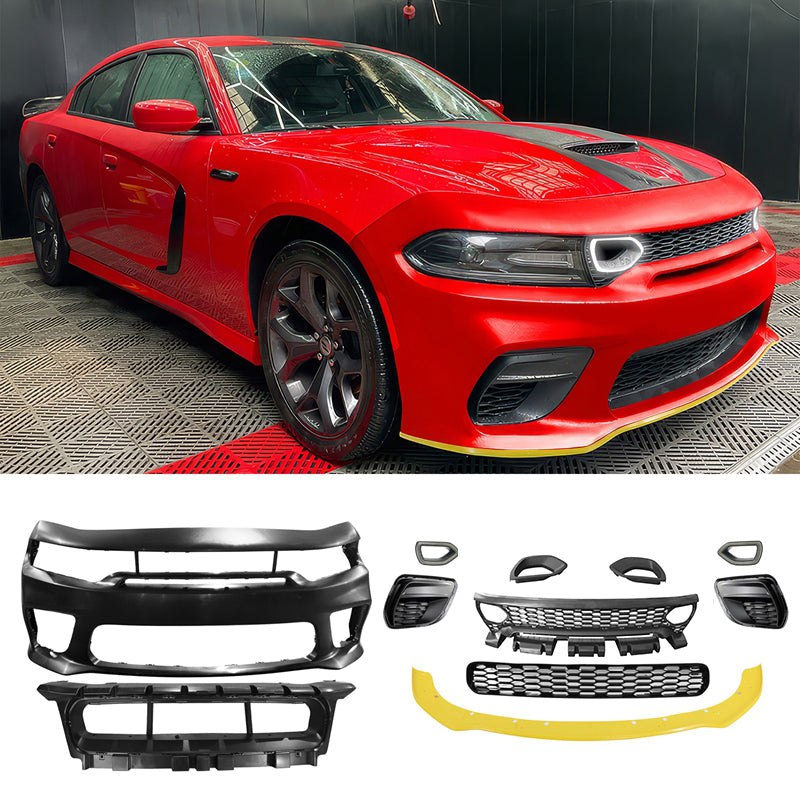 2015-2023 Dodge Charger Widebody SRT Bumper Cover Yellow Lip PP