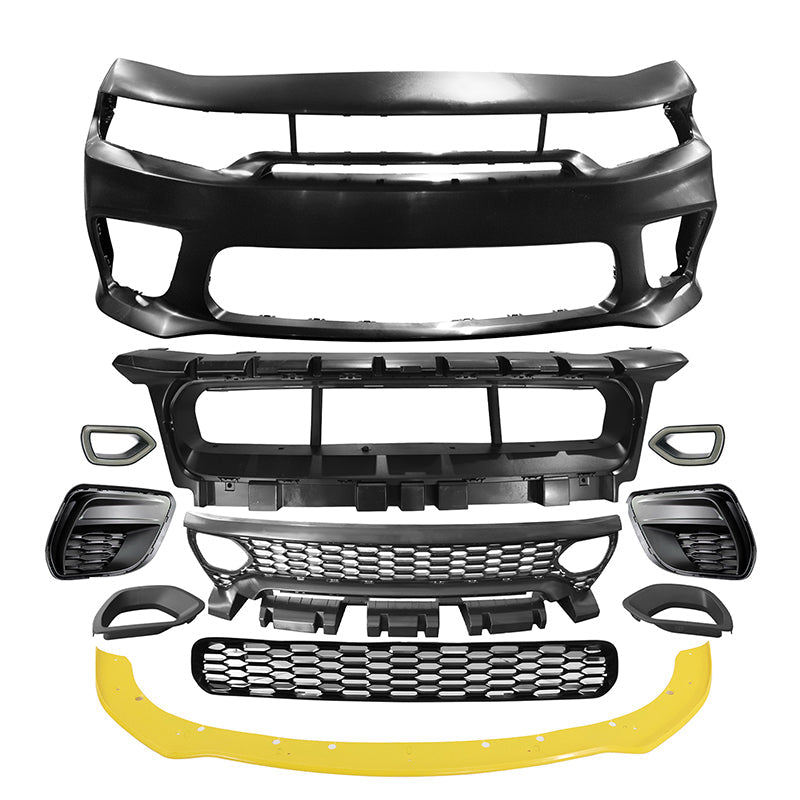 2015-2023 Dodge Charger Widebody SRT Bumper Cover Yellow Lip PP