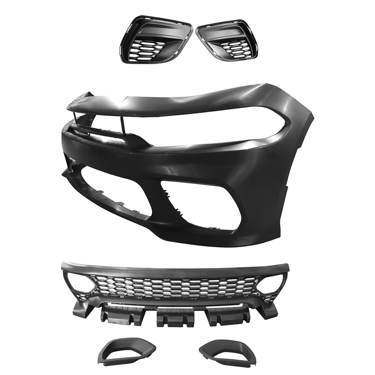 2015-2023 Dodge Charger Rear & Front Bumper + Pink Lip Diffuser PP