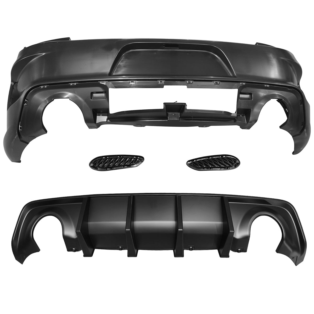 2015-2023 Dodge Charger Rear & Front Bumper + Pink Lip Diffuser PP