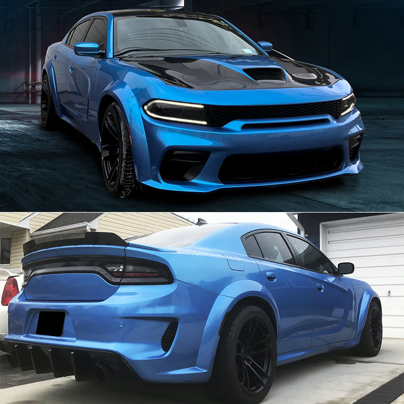 2015-2023 Dodge Charger Widebody Rear Bumper Covers W/ SRT Grilles ABS