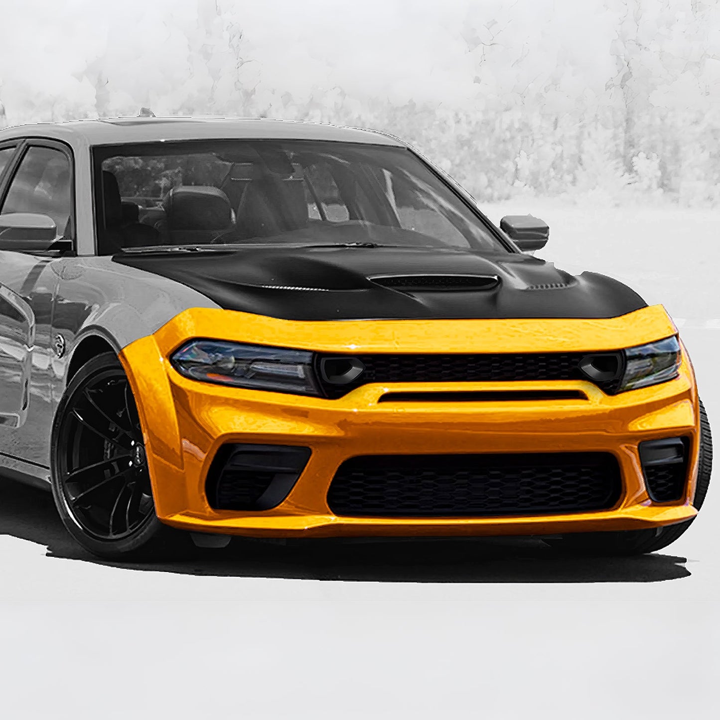 2020-2023 Dodge Charger Widebody Front Bumper Cover W/ SRT Grilles PP