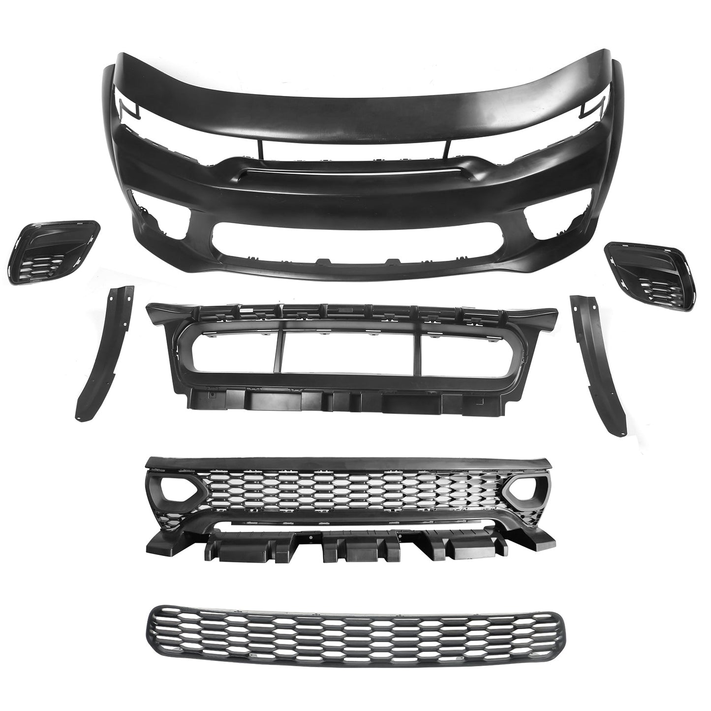 2020-2023 Dodge Charger Widebody Front Bumper Cover W/ SRT Grilles PP