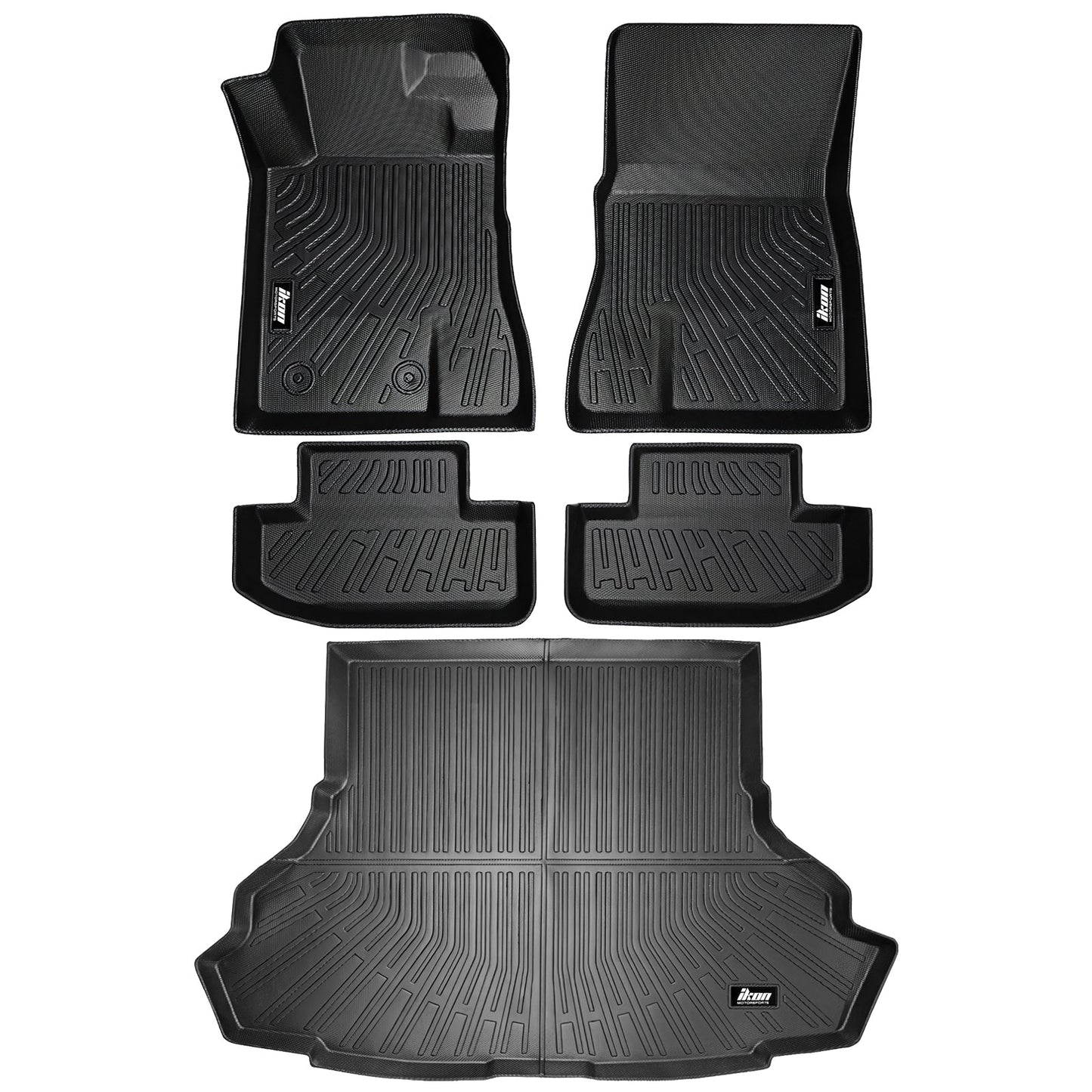 2015-2023 Ford Mustang 3D Floor Mats All Weather Trunk Carpets TPE