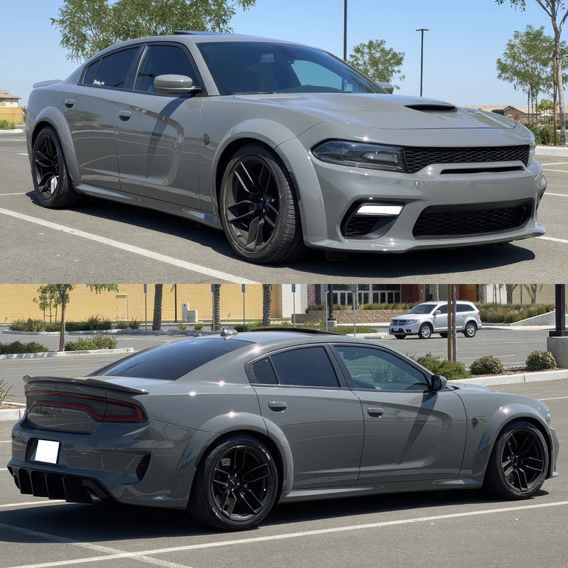 2015-2023 Dodge Charger IKON Matte Black Rear Bumper Cover Diffuer PP