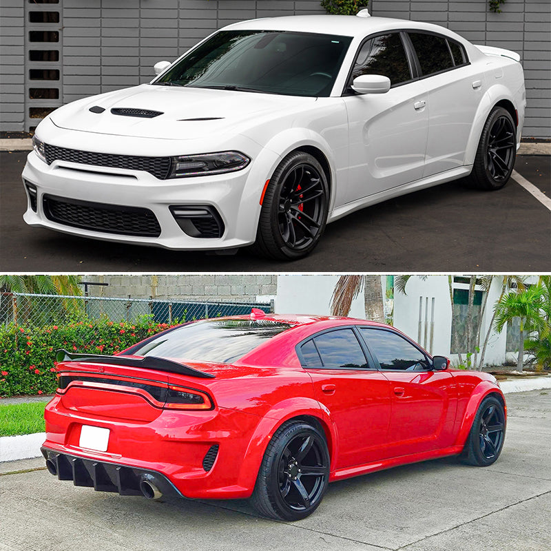 2015-2023 Dodge Charger Widebody Whole Bumper Kits Diffuser LED PP