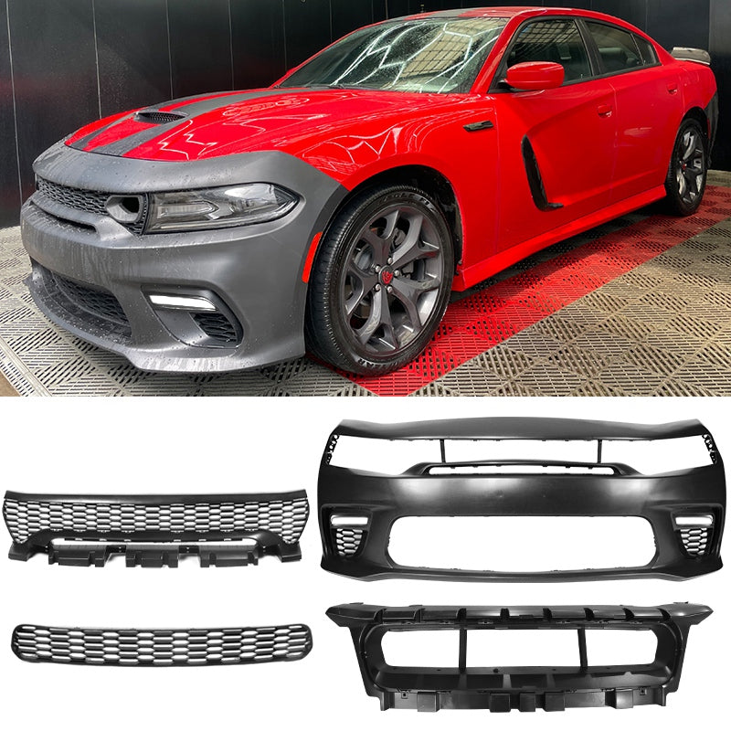 2015-2023 Dodge Charger Front Bumper & Grille Sedan Widebody LED PP