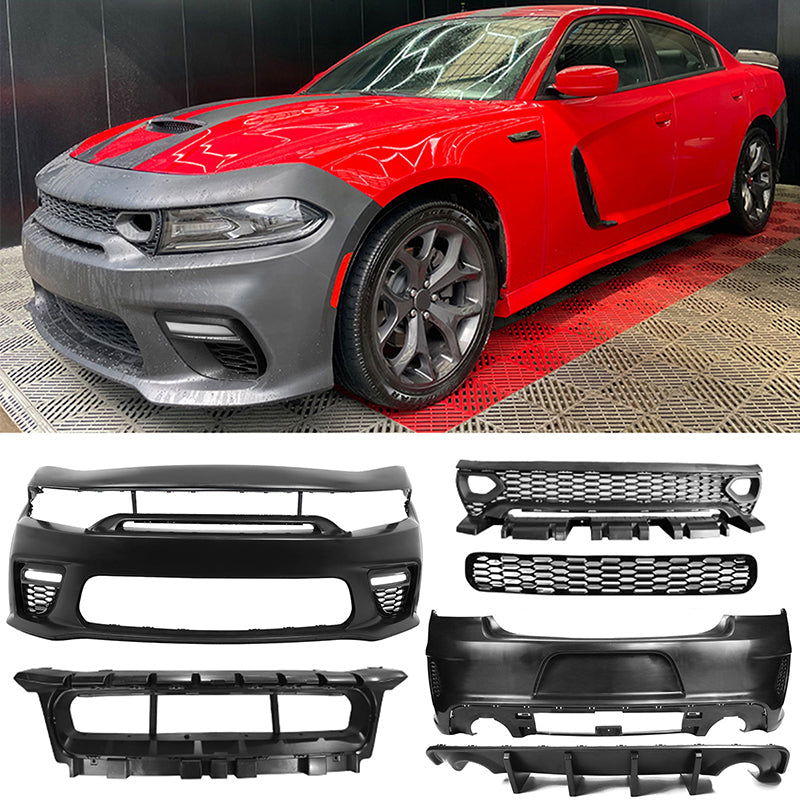 2015-2023 Dodge Charger Widebody SRT Unpainted Front Rear LED Bumpers