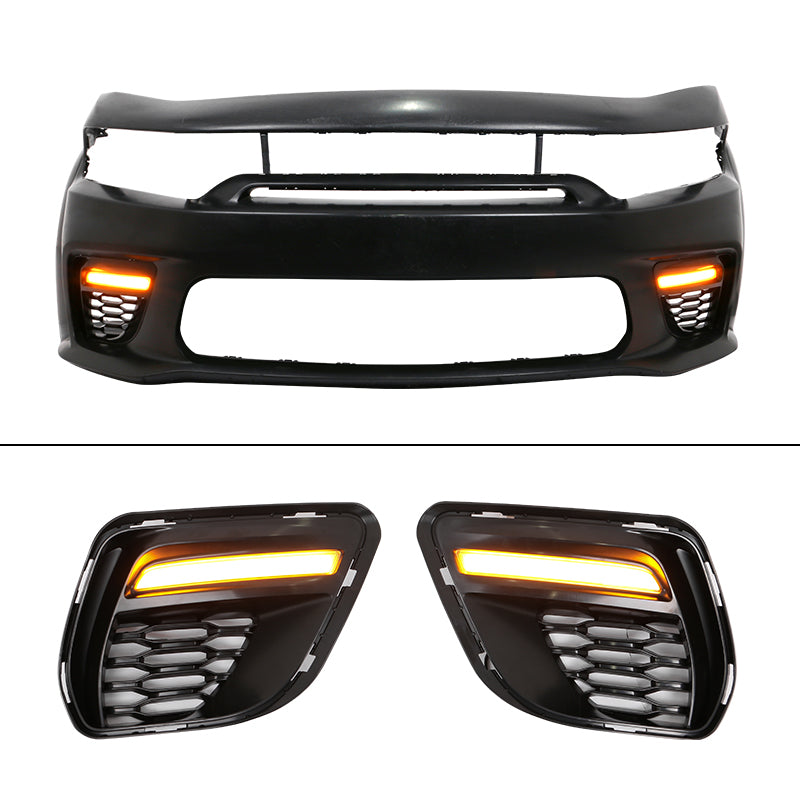 2015-2023 Dodge Charger Widebody SRT Unpainted Front Rear LED Bumpers