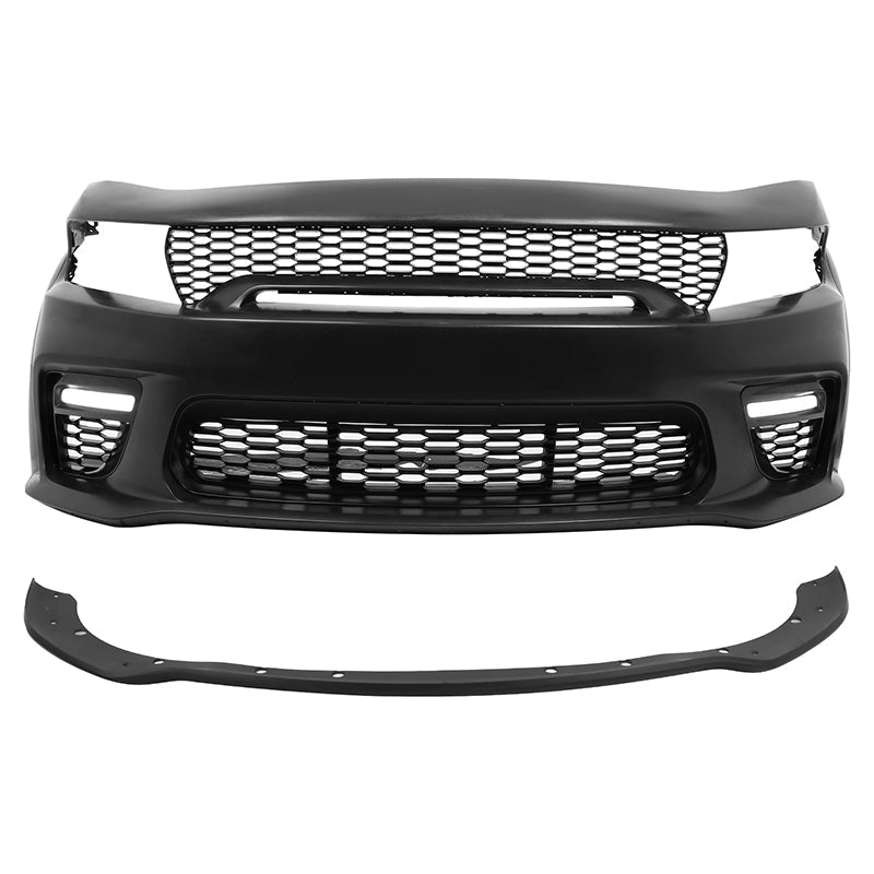 2015-2023 Dodge Charger  Front Bumper Cover Grill LED Widebody Black P