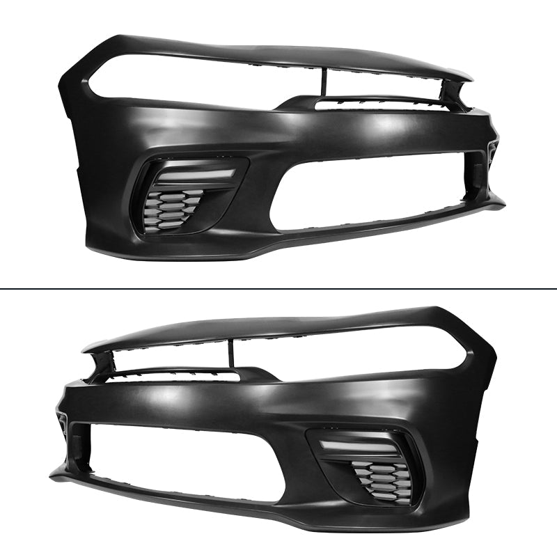 2015-2023 Dodge Charger Widebody LED Front Bumper Cover Yellow Lip PP