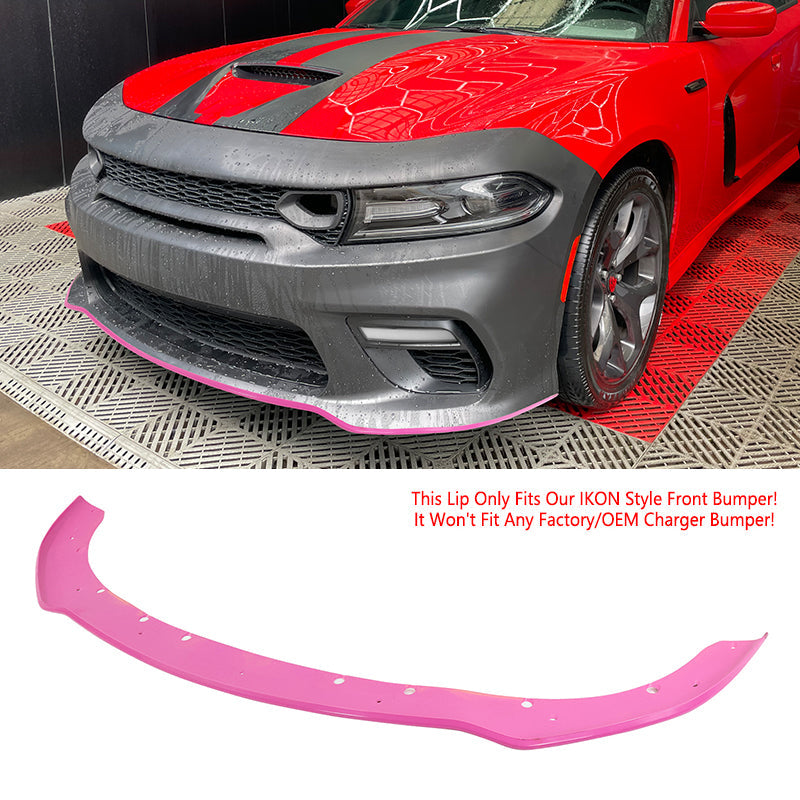 2015-2023 Dodge Charger Widebody SRT LED Front Bumper Cover Pink PP