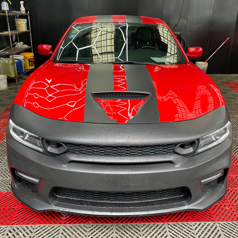 2015-2023 Dodge Charger Widebody LED Bumper Cover Matte Black Lip PP