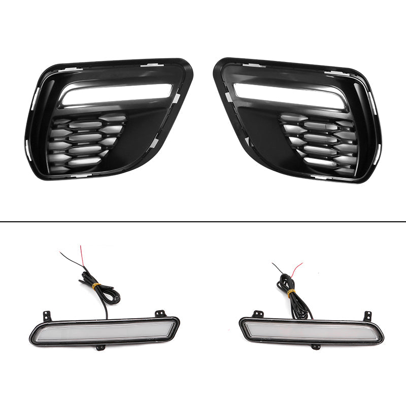 2015-2023 Dodge Charger Widebody LED Bumper Cover Matte Black Lip PP