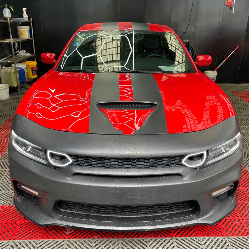 2015-2023 Dodge Charger Widebody LED Bumper Cover Matte Black Lip PP