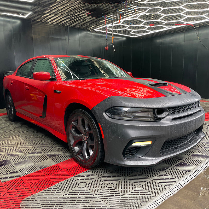 2015-2023 Dodge Charger Widebody SRT LED Front Bumper Matte Black Lip