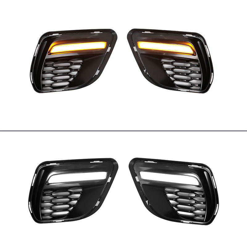 2015-2023 Dodge Charger Widebody SRT Front Bumper Yellow Lip PP LED