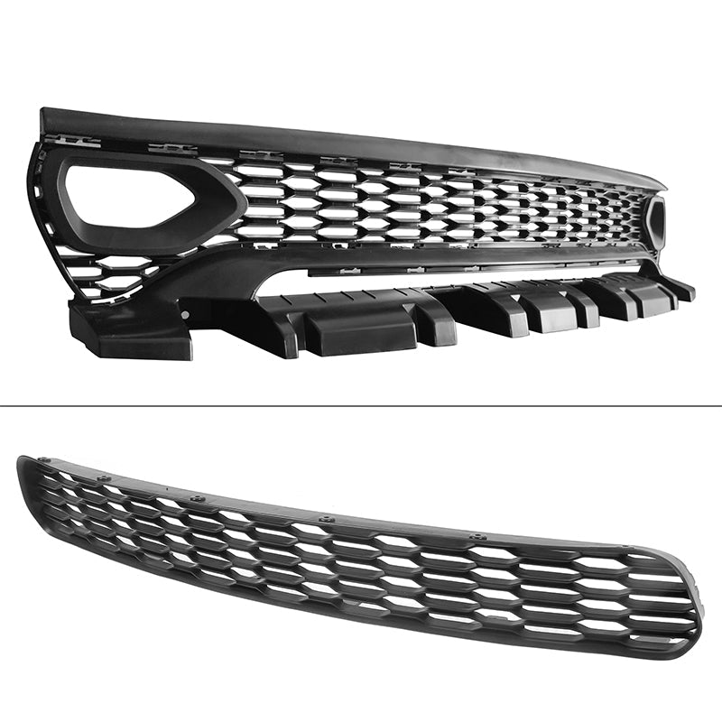 2015-2023 Charger IKON Matte Black Front Rear Bumper Covers LED PP