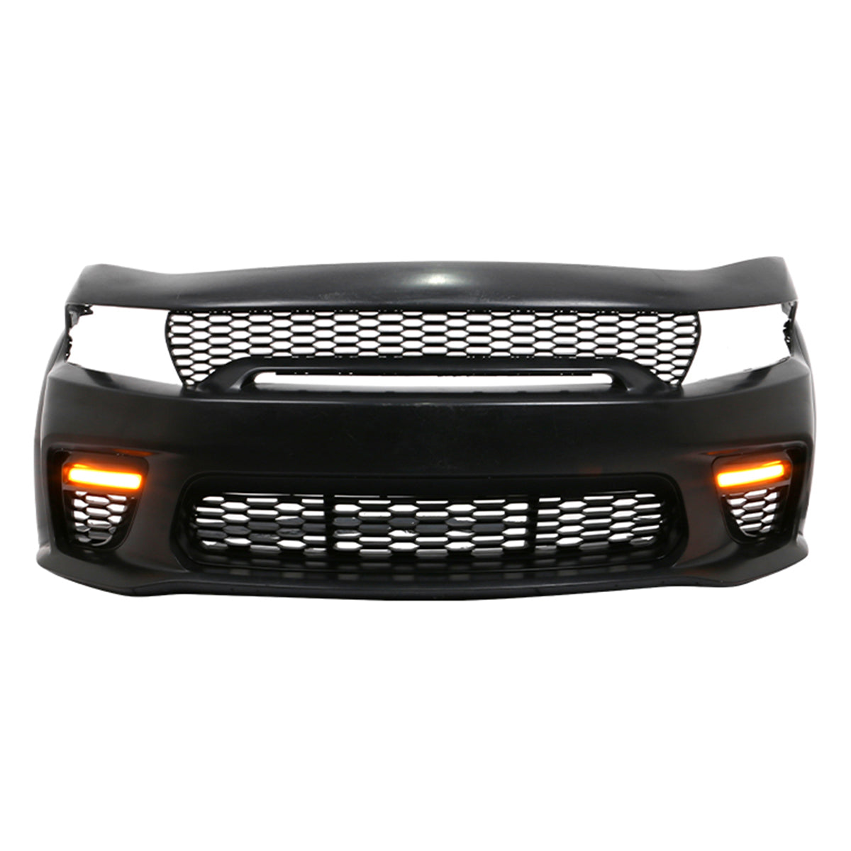 2015-2023 Charger IKON Gloss Black Front Rear Bumper Covers LED PP