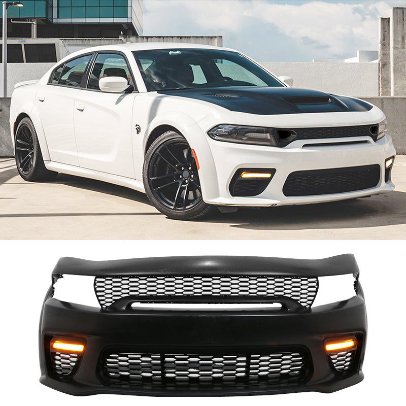2020-2023 Dodge Charger Widebody Bumper Cover W/ SRT Grilles LED PP