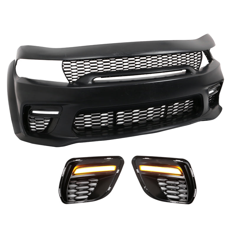 2020-2023 Dodge Charger Widebody Bumper Cover W/ SRT Grilles LED PP