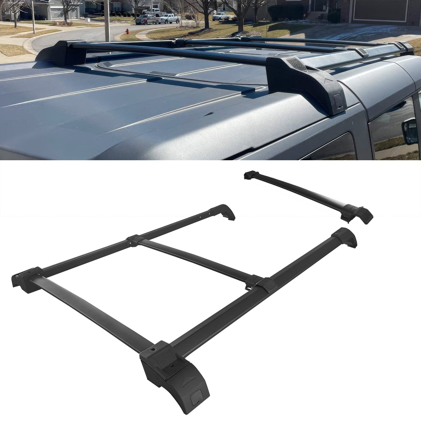 2021-2025 Ford Bronco Top Roof Rack Rail & Cross Bars Aluminum 5PCS