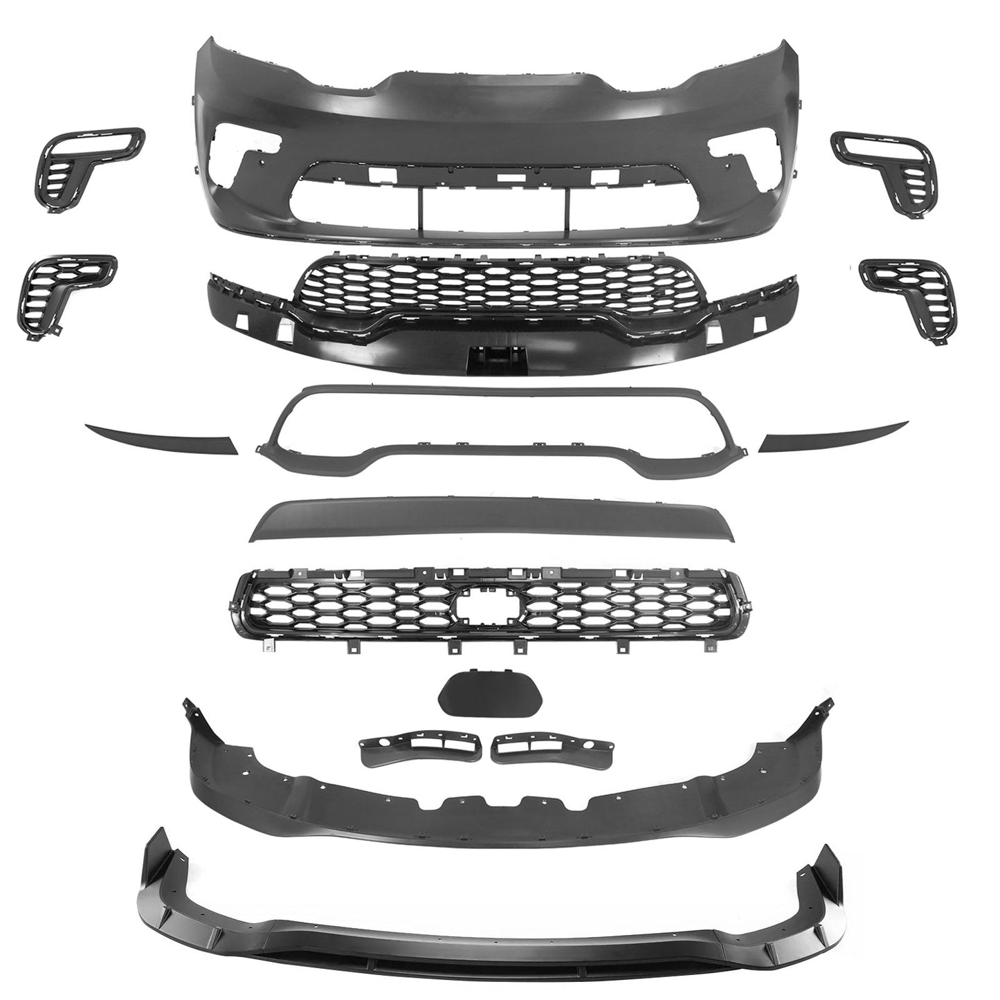 2021-2024 Dodge Durango Front Bumper Cover Hellcat Style w/ Chin Lip