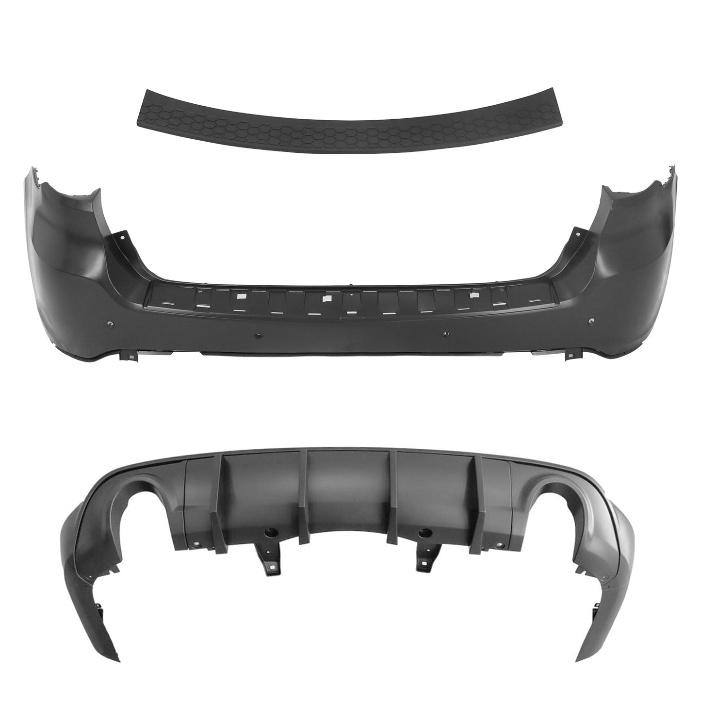 2021-2024 Dodge Durango Rear Bumper Cover Hellcat Style V1 Diffuser