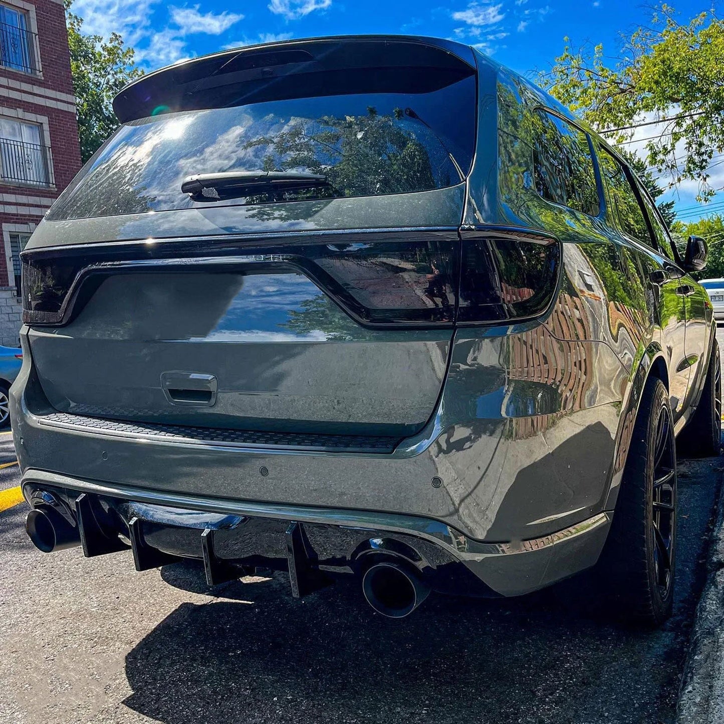 2021-2024 Dodge Durango Rear Bumper Cover Hellcat Style V2 Diffuser