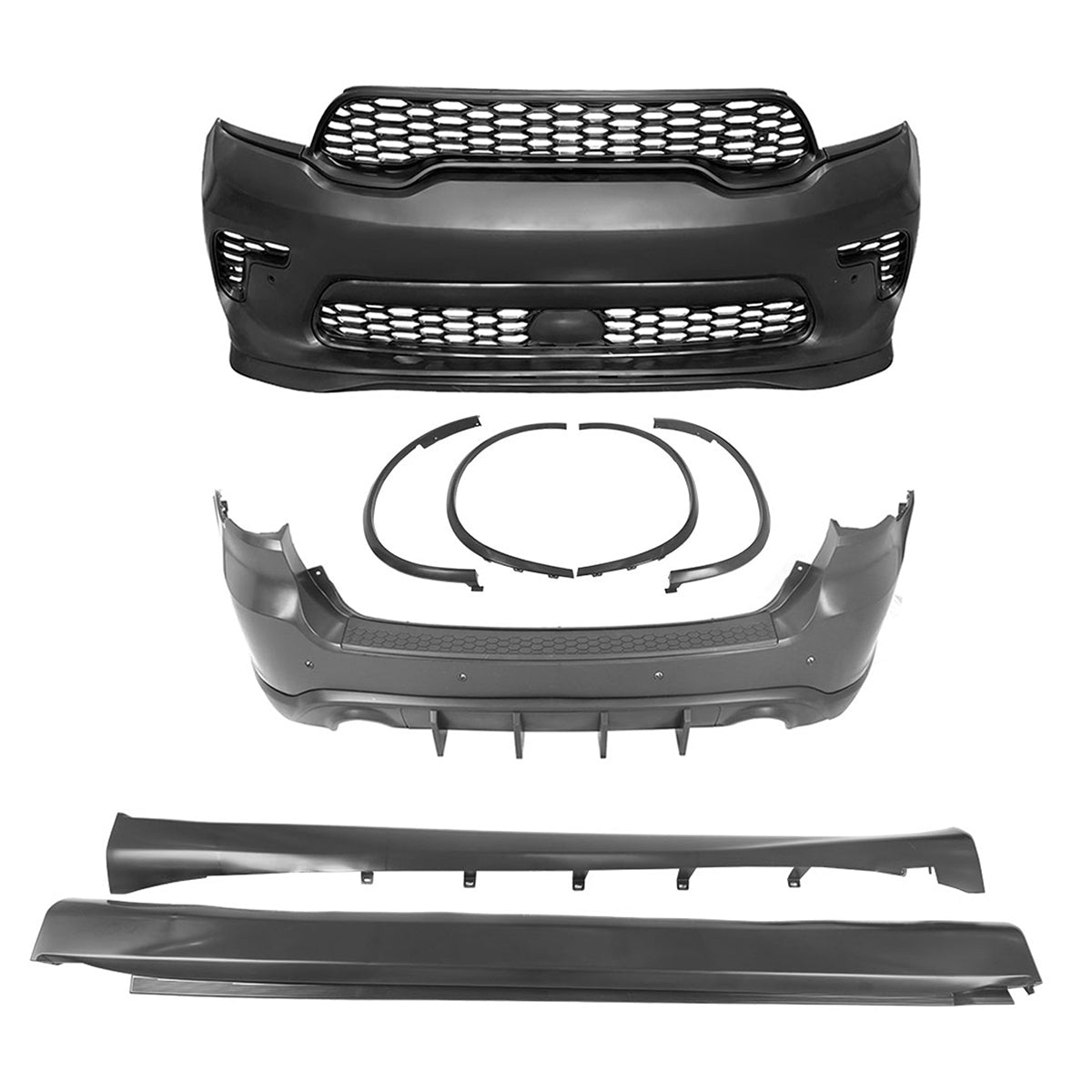 21-24 Dodge Durango Front Rear Bumper Cover Hellcat Style V1 Diffuser