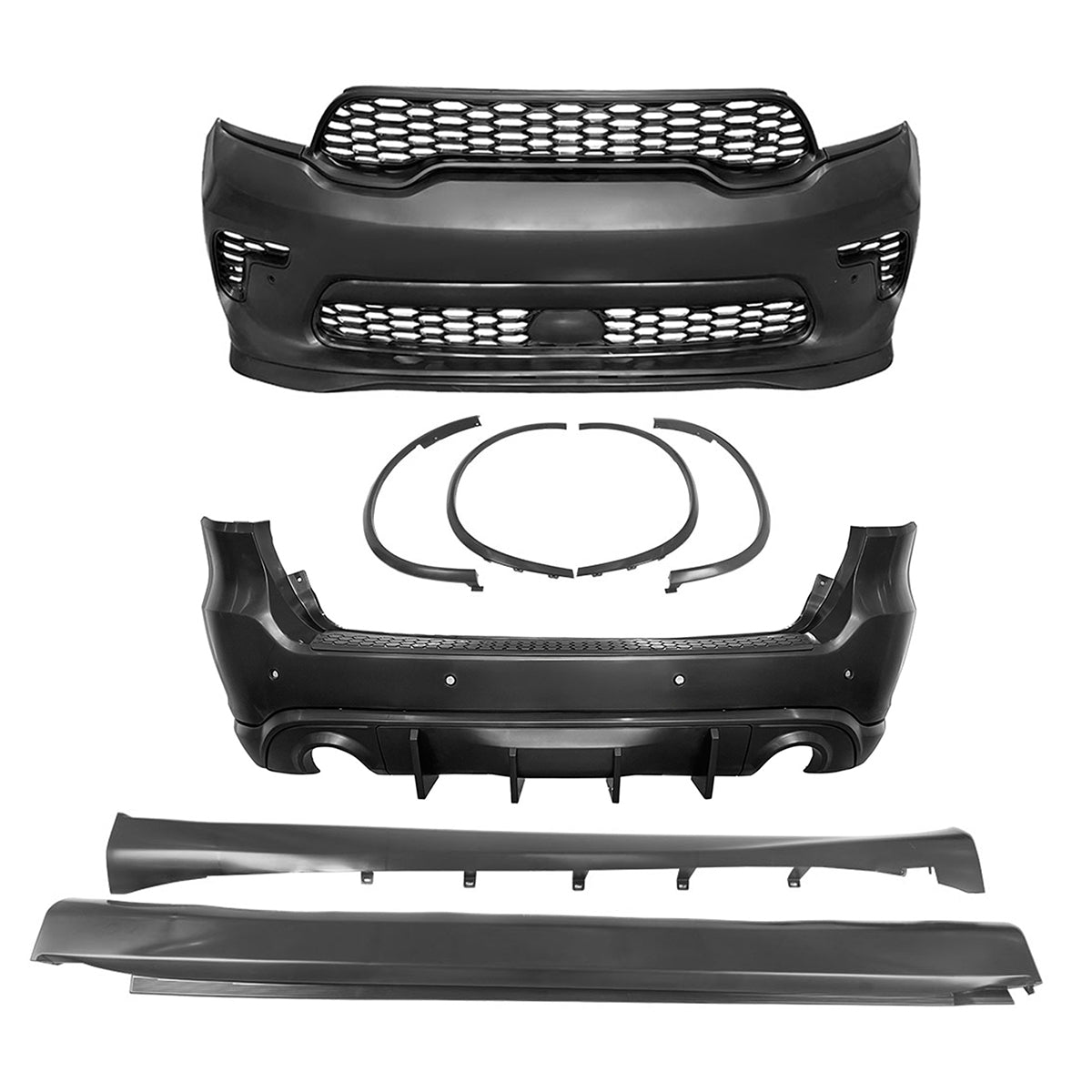 21-24 Dodge Durango Front Rear Bumper Cover Hellcat Style V2 Diffuser