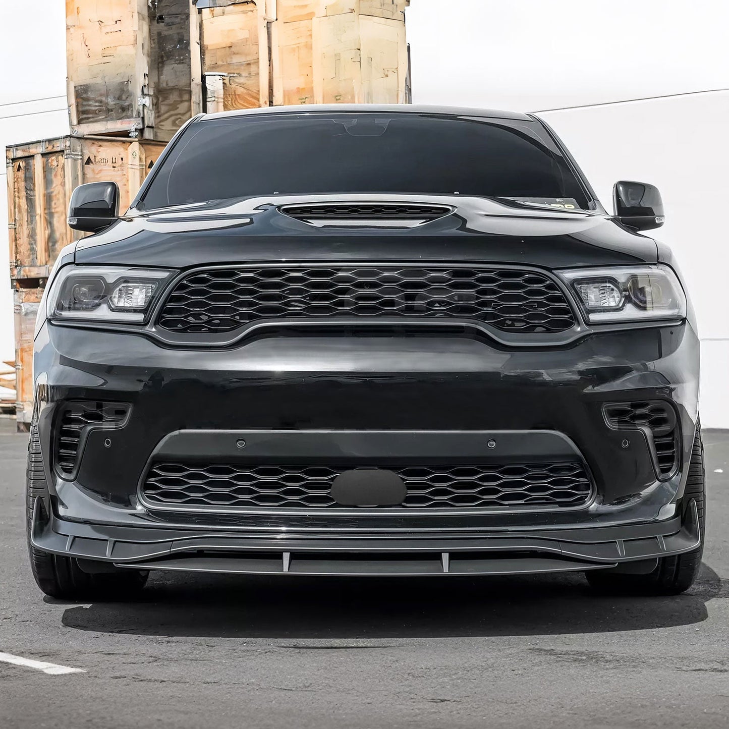 2021-2024 Dodge Durango SRT Hellcat Front Bumper Lip Matte Black 5PC