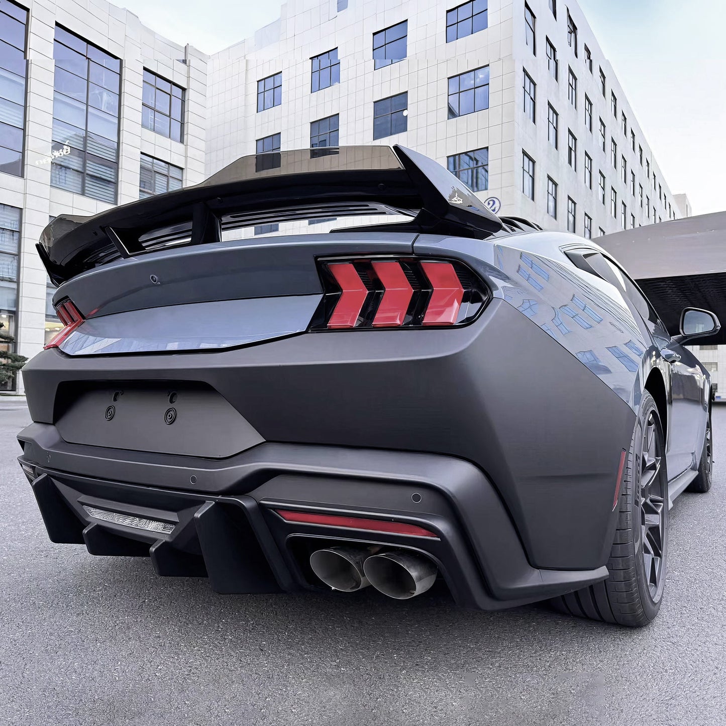 2024-2025 Ford Mustang Bumper Cover W/ Rock Matte Black Diffuser PP