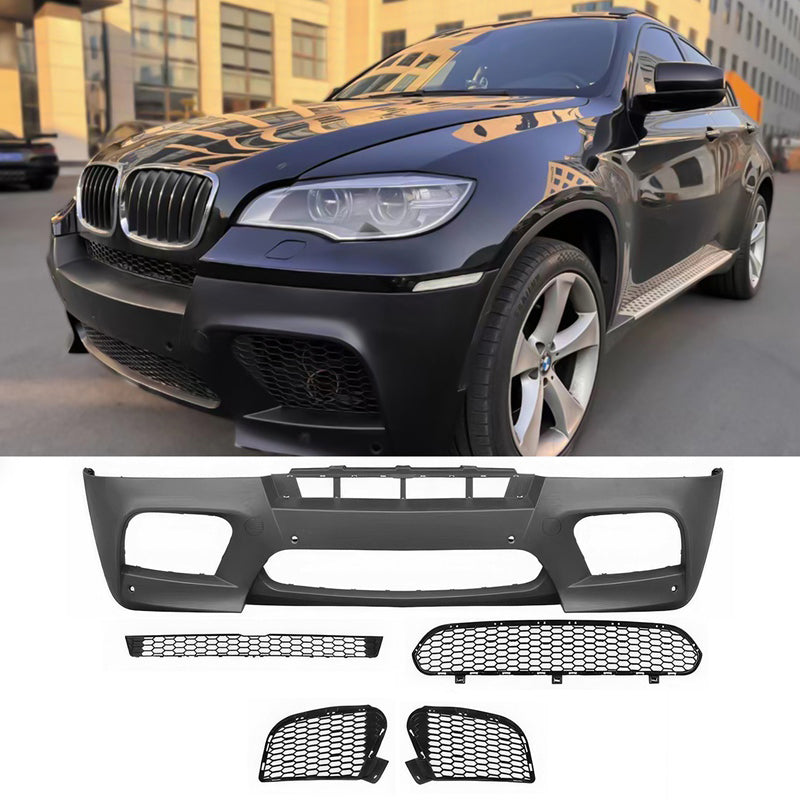 2008-2014 BMW X5 E71 Front Bumper Conversion Grille X6M Style Black PP