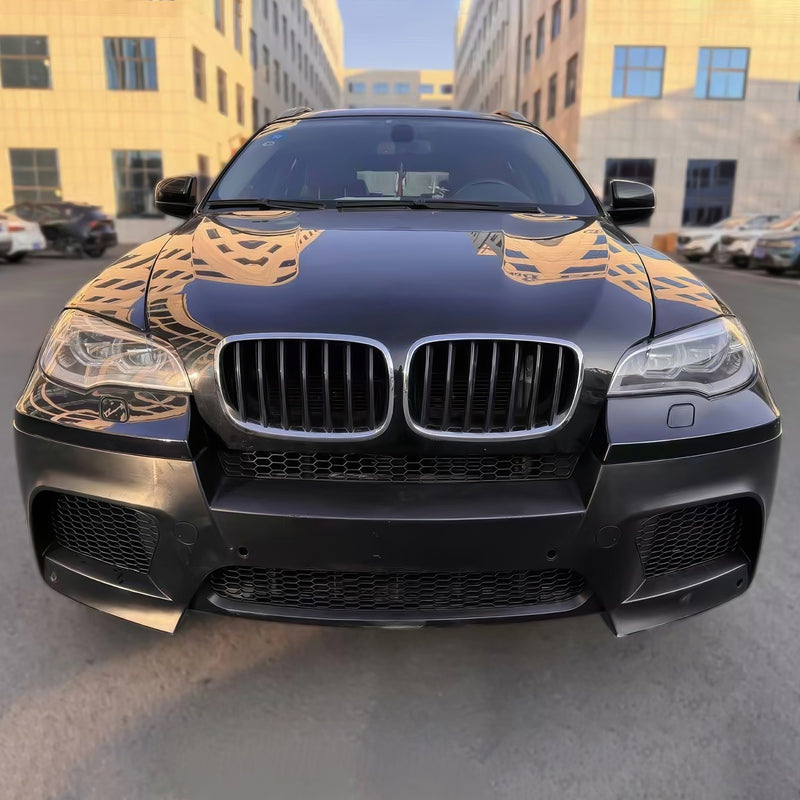 2008-2014 BMW X5 E71 Front Bumper Conversion Grille X6M Style Black PP