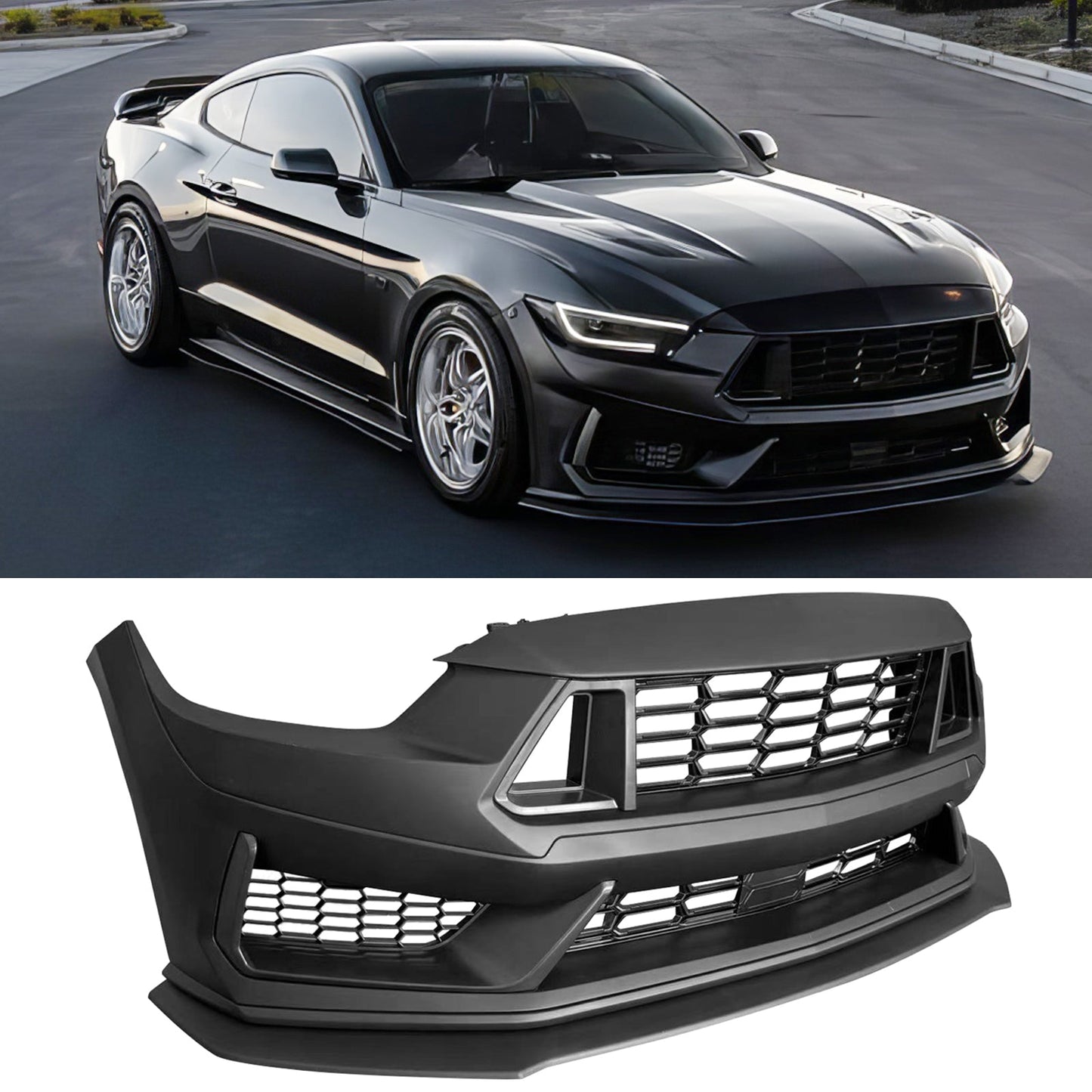 2015-2017 Ford Mustang Dark Horse Style Front Bumper Conversion Kit PP