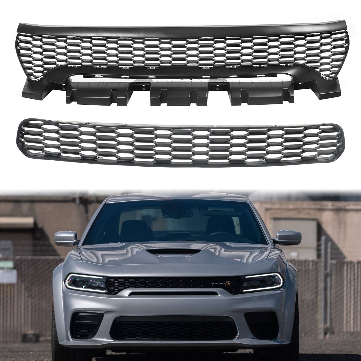 2020-2023 Dodge Charger Widebody OE Front Bumper Lower Upper Grilles